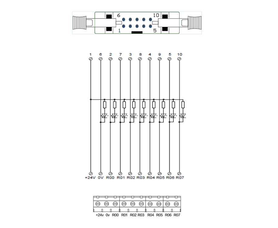 帶指示燈8位轉換端子臺S021-D